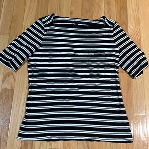 Talbots B/W striped T-shirt